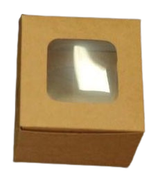 Brown Kraft Cupcake Boxes with Window | Khaana Packaging