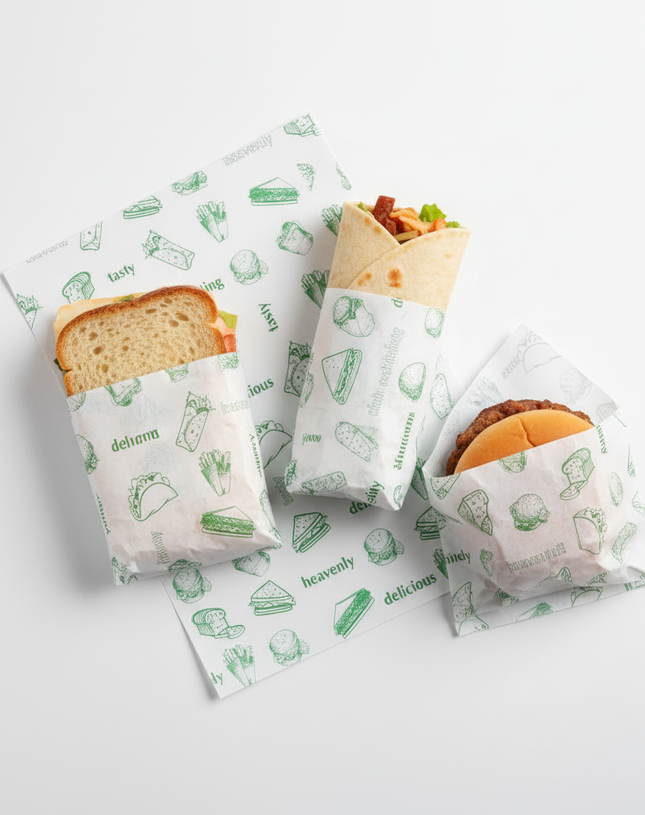 Food Wrapping Paper Sheets | Khaana Packaging (Pack of 100)