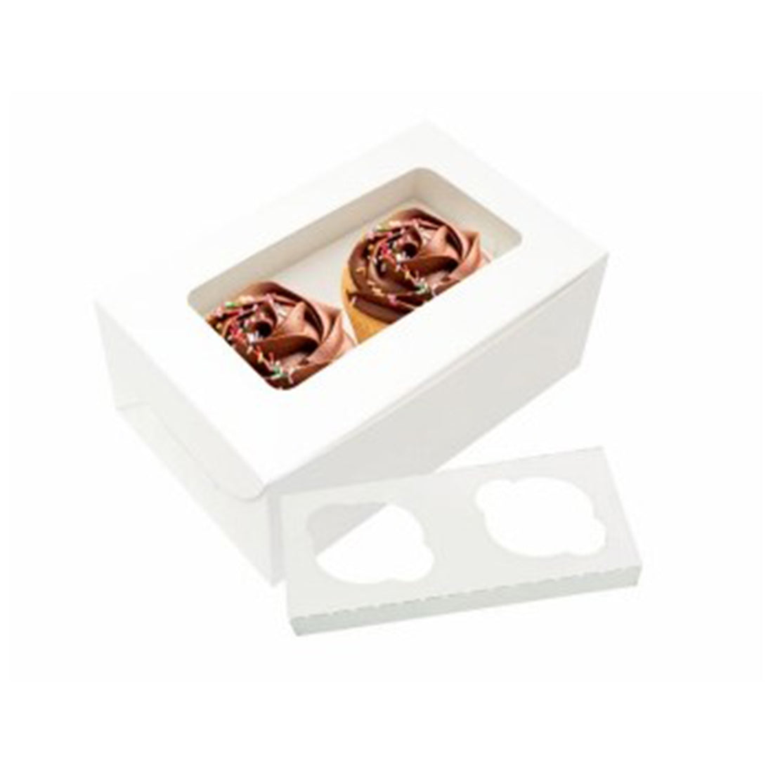 Brown Kraft Cupcake Boxes with Window | Khaana Packaging