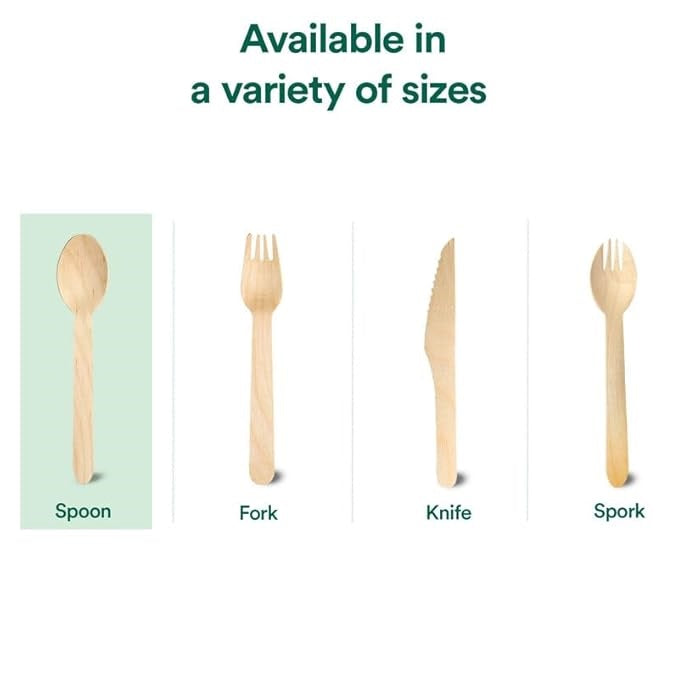 Biodegradable Wooden Spoons | Khaana Packaging