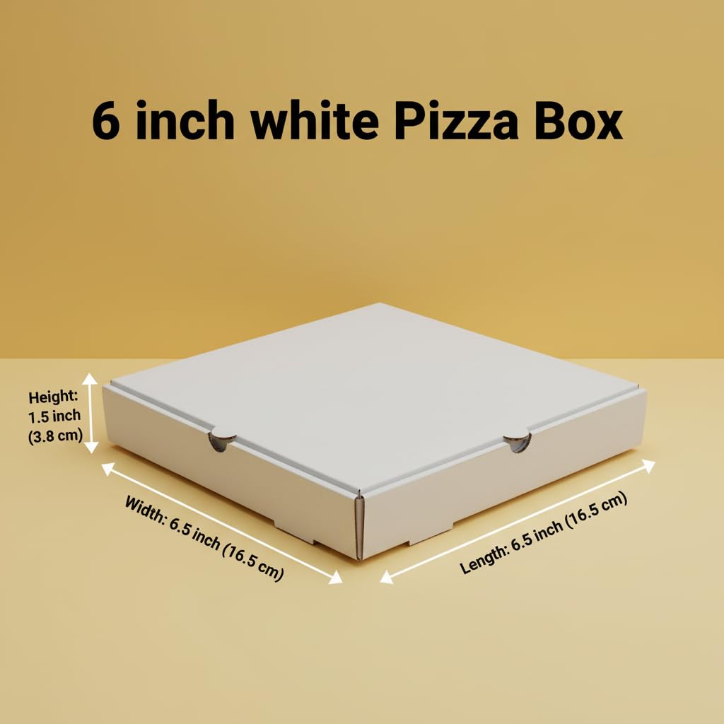 Corrugated White Pizza Box | Khaana Packaging