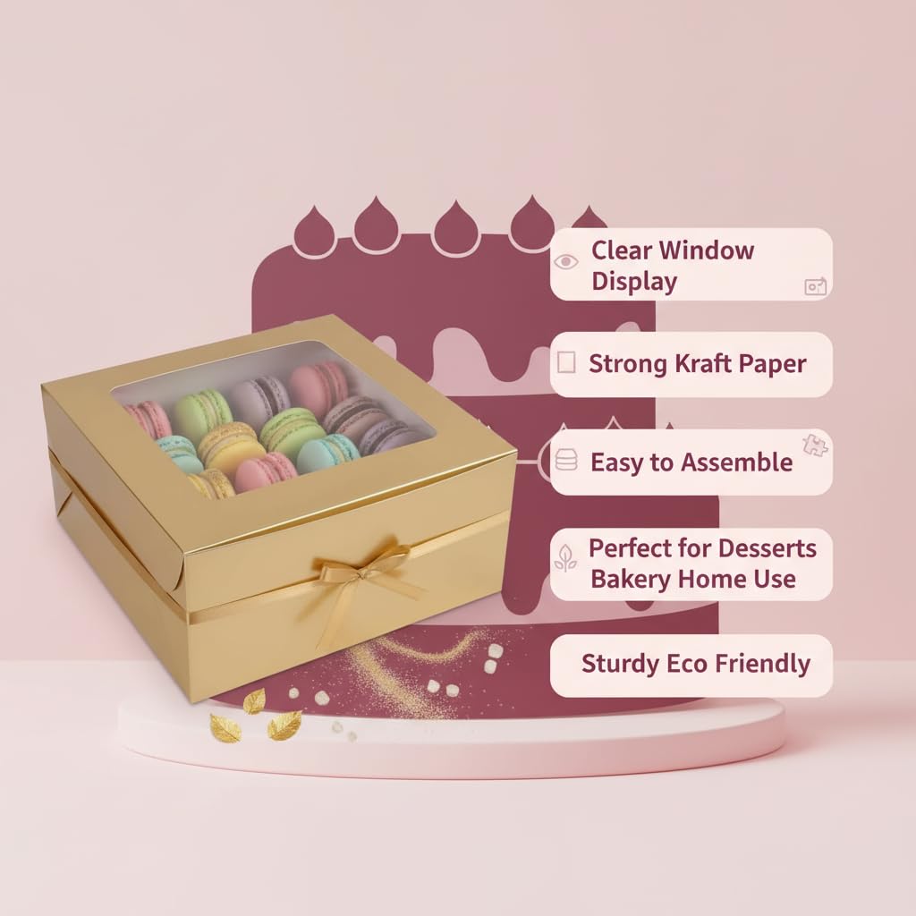 Window Cake Box with Transparent Lid | Khaana Packaging