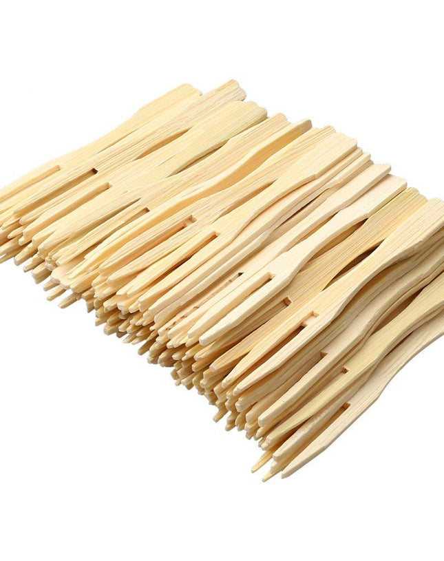 Disposable Wooden Fruit Fork | Mini Fork for Snacks | Eco-Friendly Wooden Cutlery | Mini Cocktail Picks | Fruit Appetizers Dessert Forks