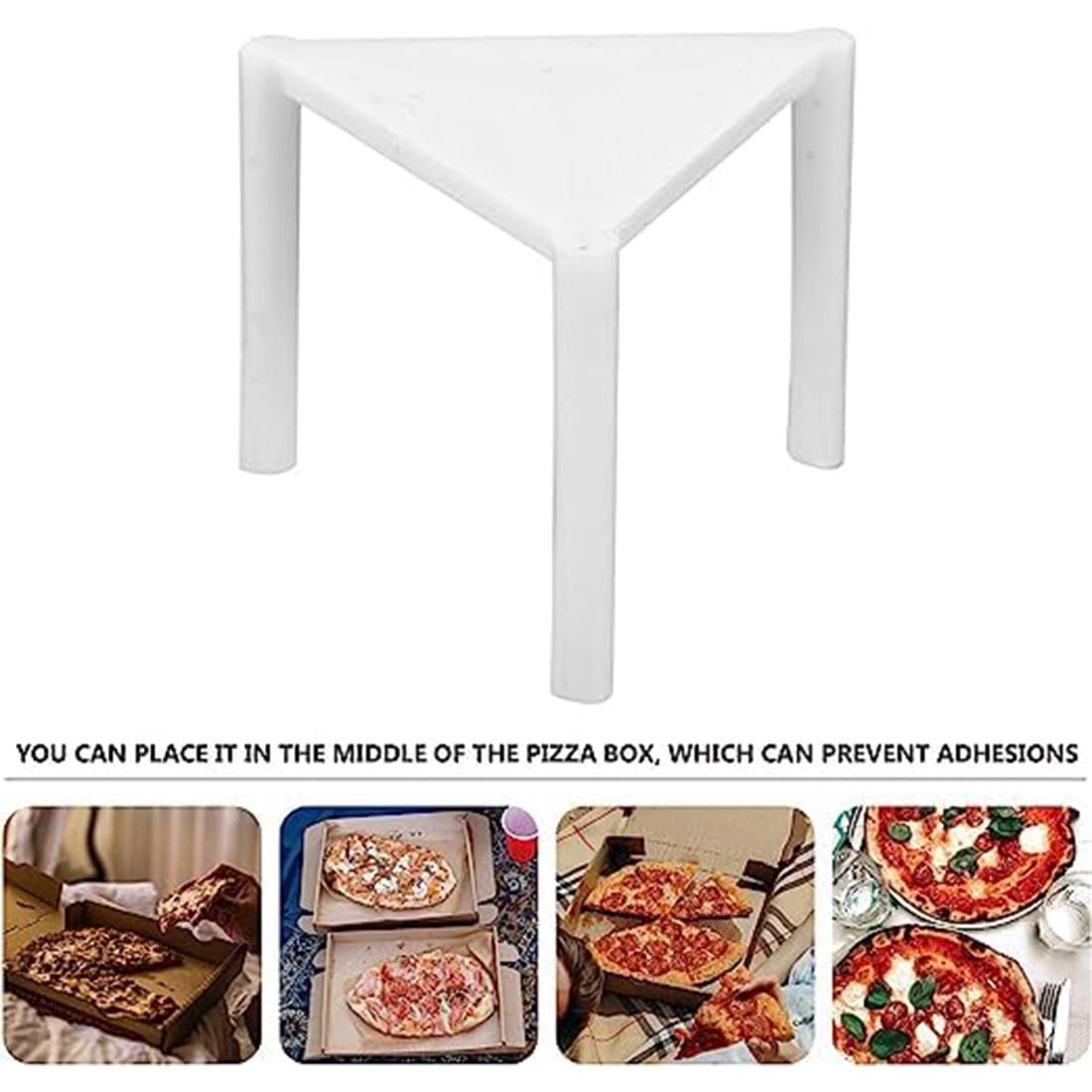 Pizza Saver Stand White Plastic Tripod | Khaana Packaging