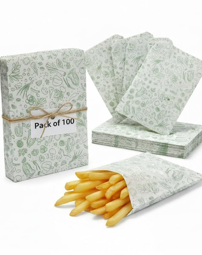 Multipurpose Food Wrapping Paper Envelopes | Printed Snack Bags | Khaana Packaging
