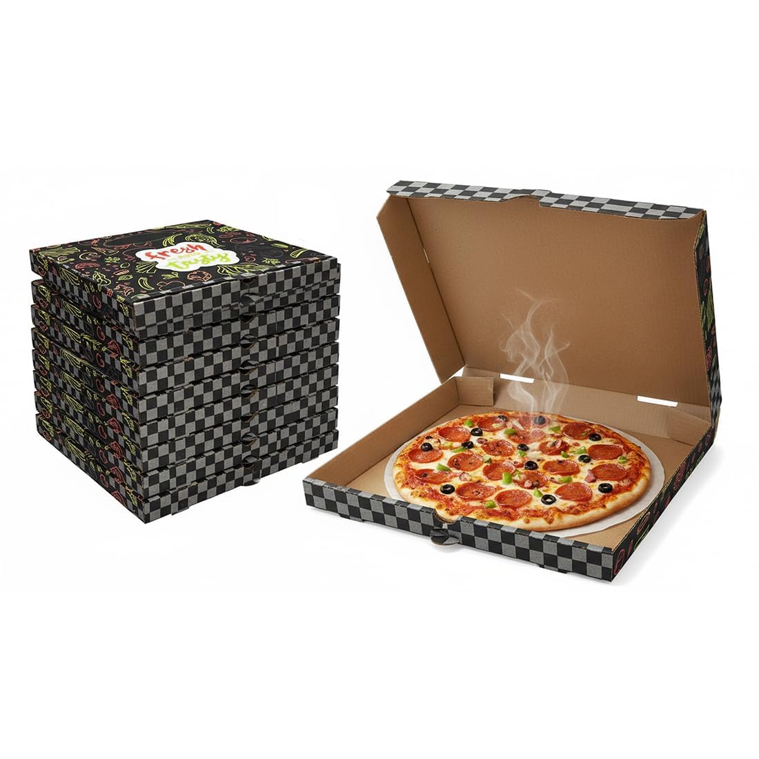 Corrugated Printed Pizza Box | Khaana Packaging