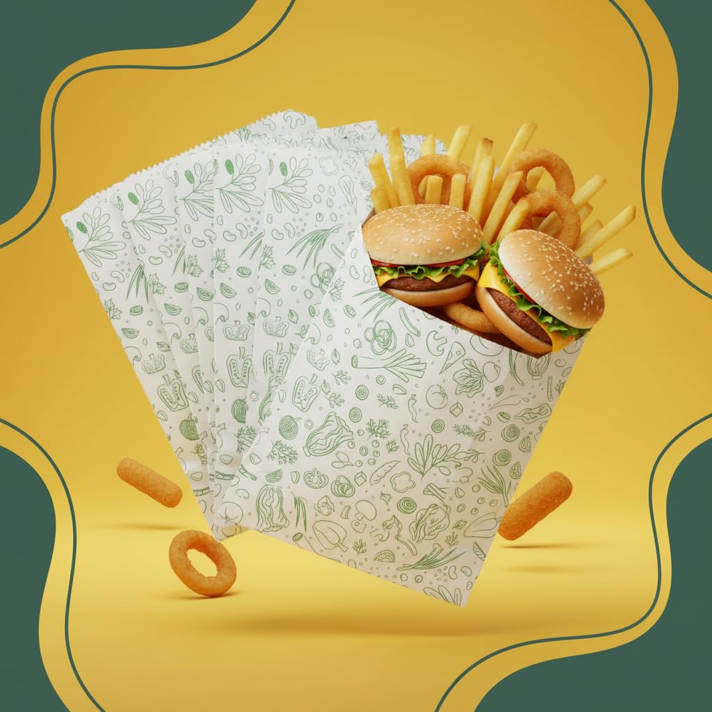 Multipurpose Food Wrapping Paper Envelopes | Printed Snack Bags | Khaana Packaging