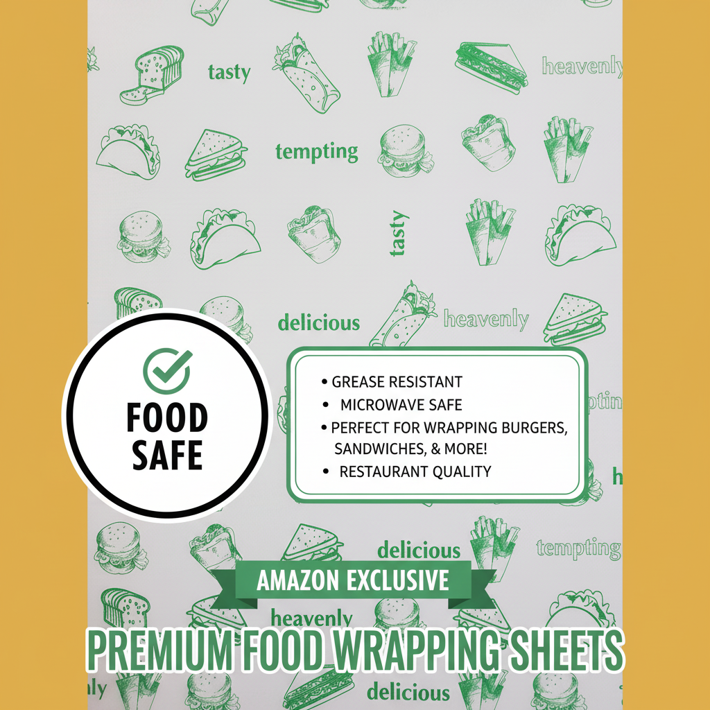 Food Wrapping Paper Sheets | Khaana Packaging (Pack of 100)