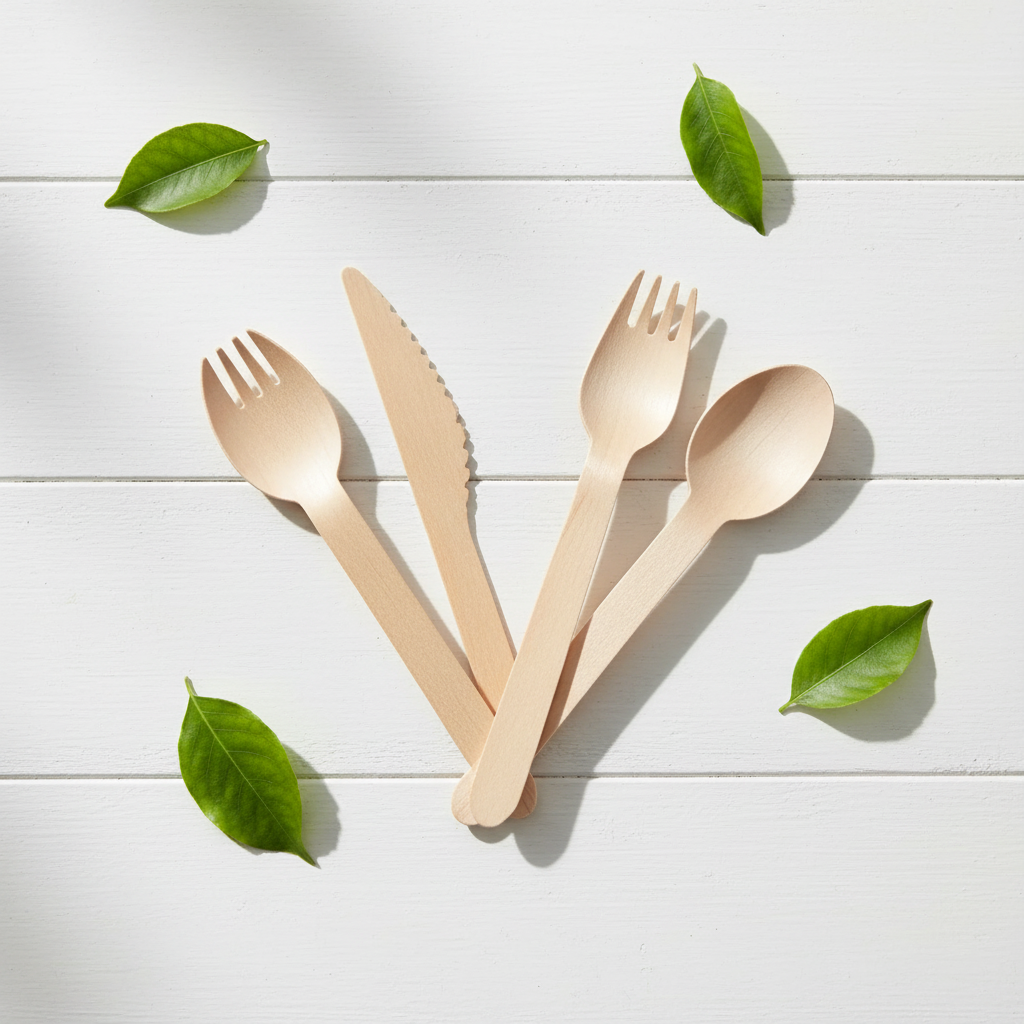 Biodegradable Wooden Sporks | Khaana Packaging
