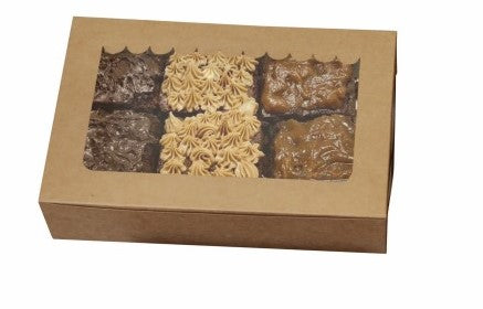 Brown Kraft Cupcake Boxes with Window | Khaana Packaging