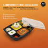 Microwave Safe Meal Tray with Lid  Compartments | Khaana Packaging