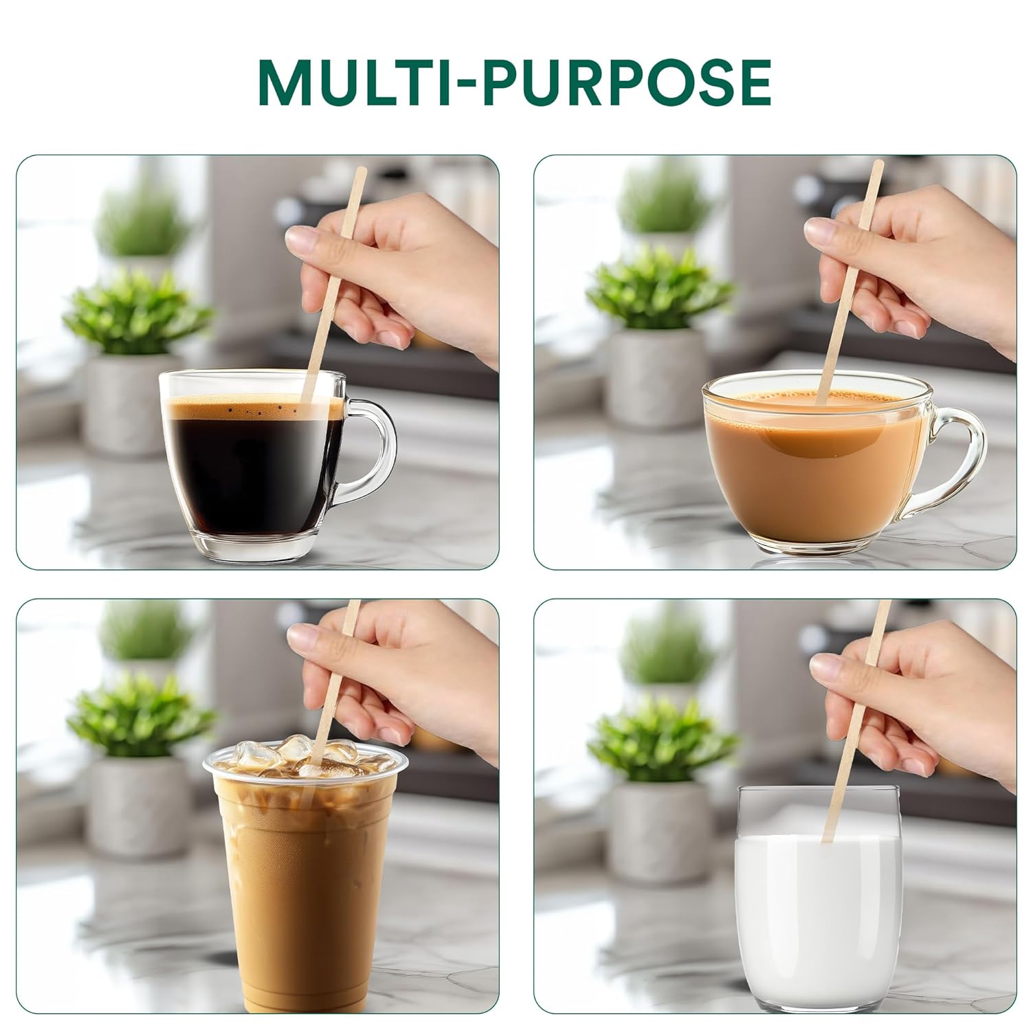 Wooden Coffee Stirrer Sticks | Khaana Packaging