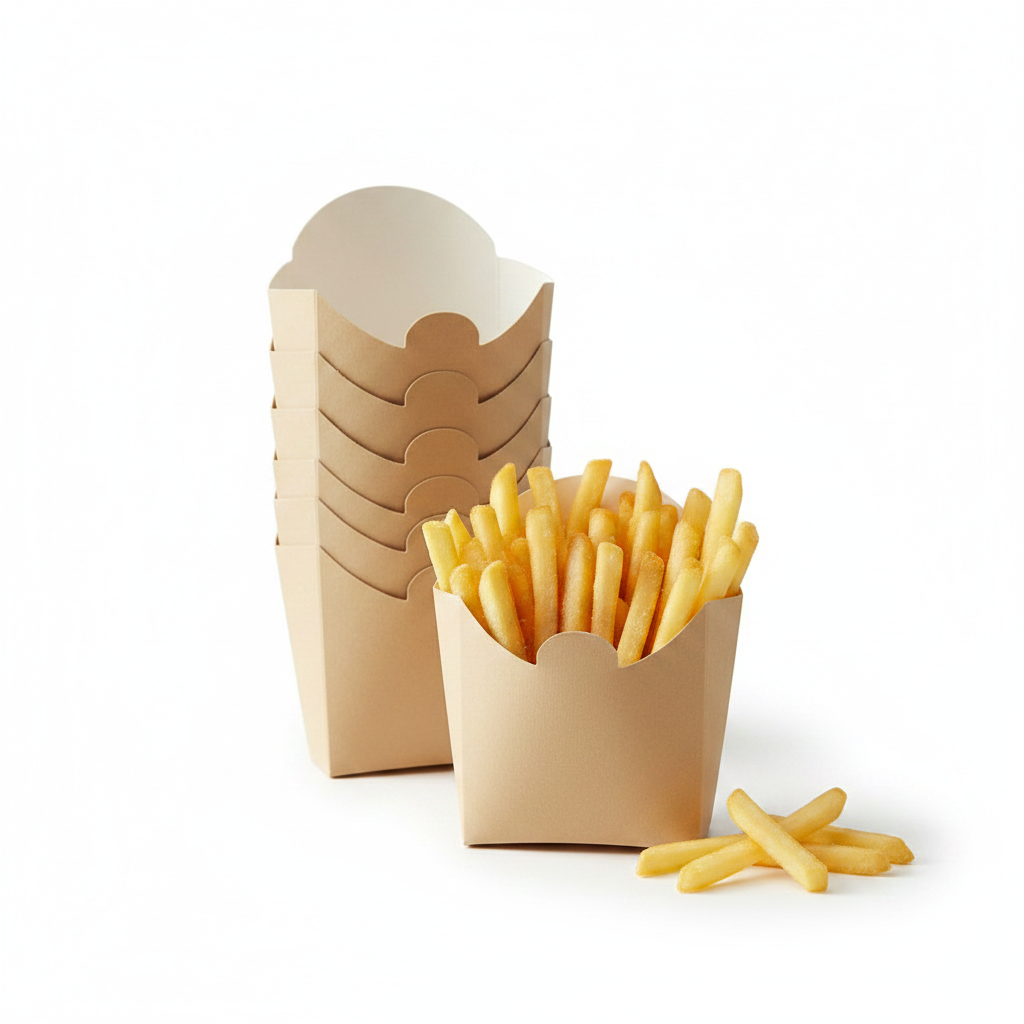 KRAFT FRENCH FRIES HOLDER BOX | KHAANA PACKAGING