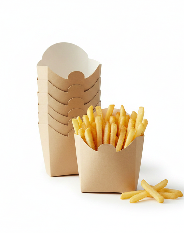 KRAFT FRENCH FRIES HOLDER BOX | KHAANA PACKAGING