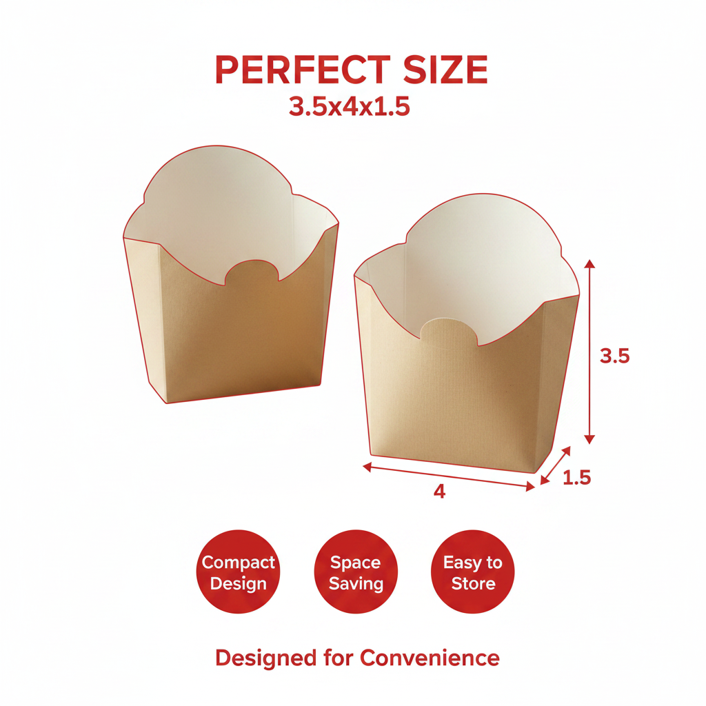 KRAFT FRENCH FRIES HOLDER BOX | KHAANA PACKAGING