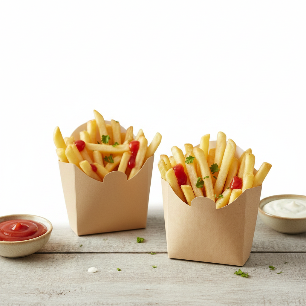 KRAFT FRENCH FRIES HOLDER BOX | KHAANA PACKAGING