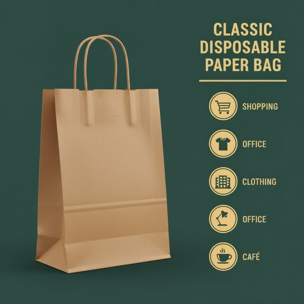 Brown Kraft Paper Gift Bags with Handles | Khaana Packaging