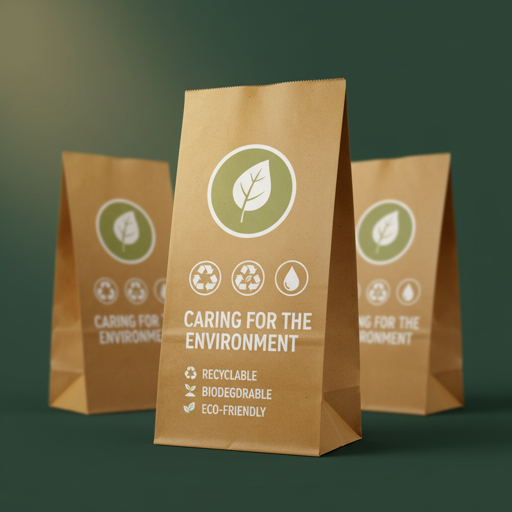Food-Grade Brown Square Bottom Paper Envalopes | Khaana Packaging