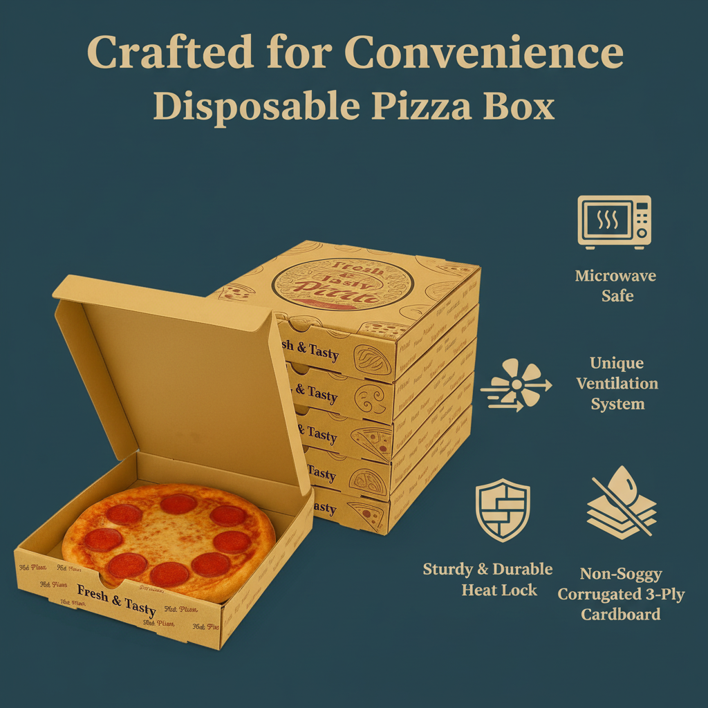 Corrugated Kraft Pizza Box | Khaana Packaging