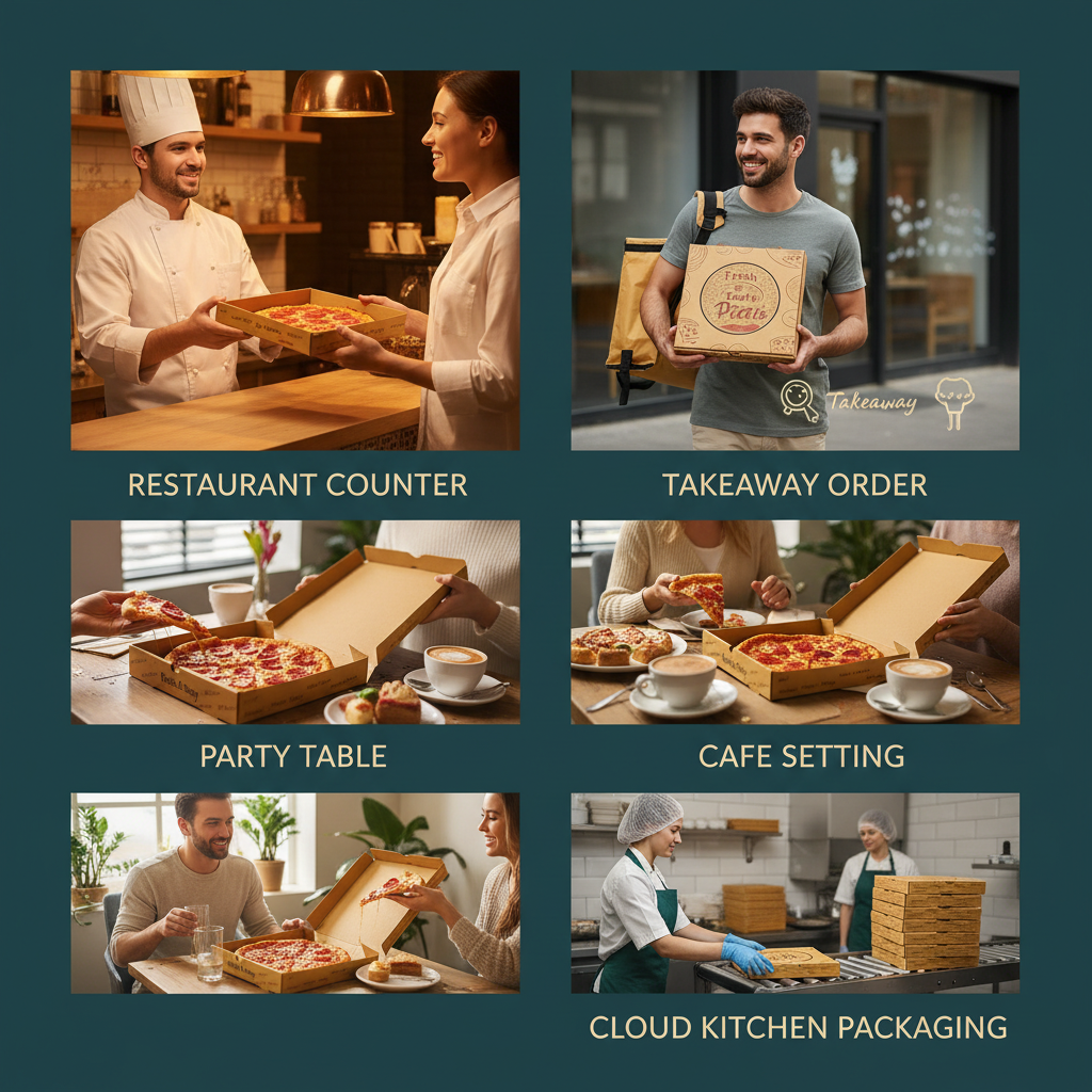 Corrugated Kraft Pizza Box | Khaana Packaging