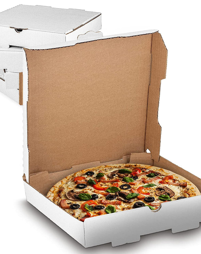Corrugated White Pizza Box | Khaana Packaging