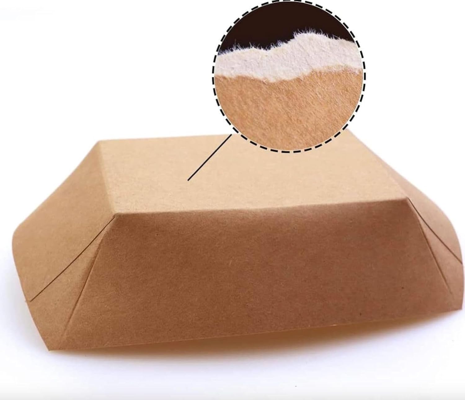 Heavy Duty Disposable Kraft Paper Food Boat Trays | Khaana Packaging