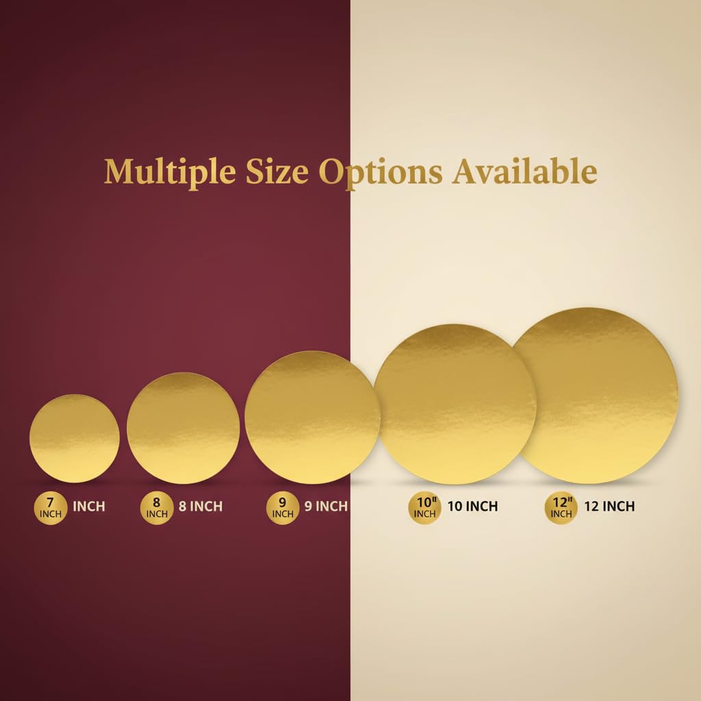 Corrugated Gold Cake Base Round Board | Khaana Packaging