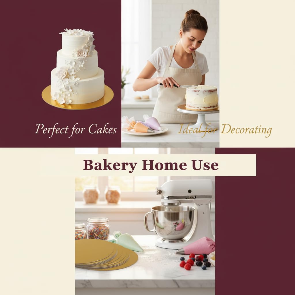 Corrugated Gold Cake Base Round Board | Khaana Packaging