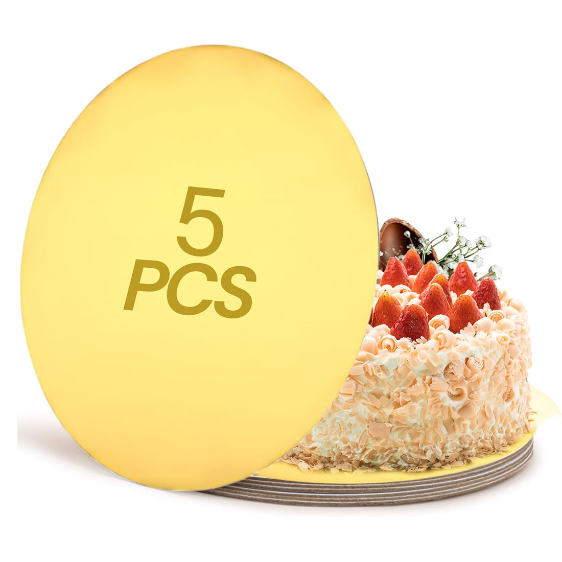 Corrugated Gold Cake Base Round Board | Khaana Packaging