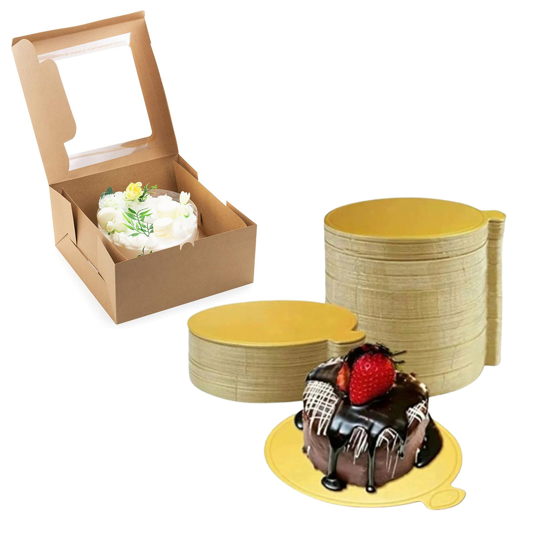 Cake Box & Cake Base Combo Packs | Khaana Packaging
