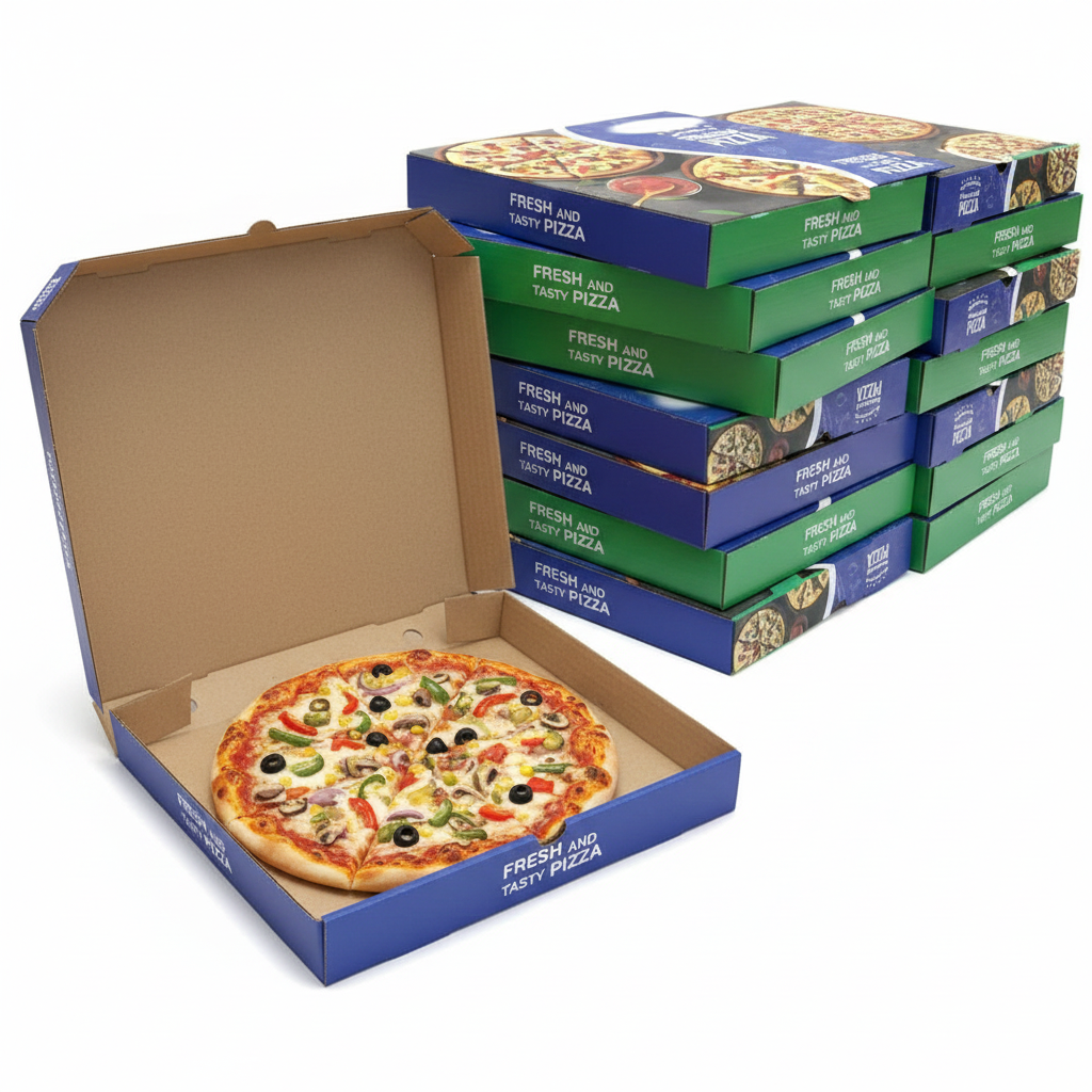 Corrugated Printed Pizza Box | Khaana Packaging