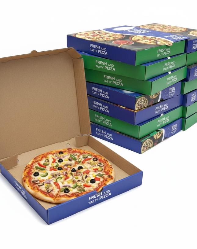 Corrugated Printed Pizza Box | Khaana Packaging