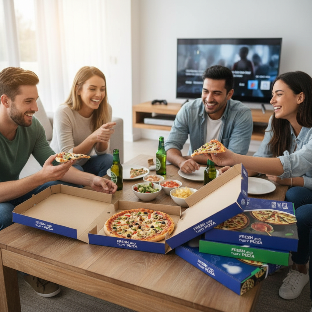 Corrugated Printed Pizza Box | Khaana Packaging