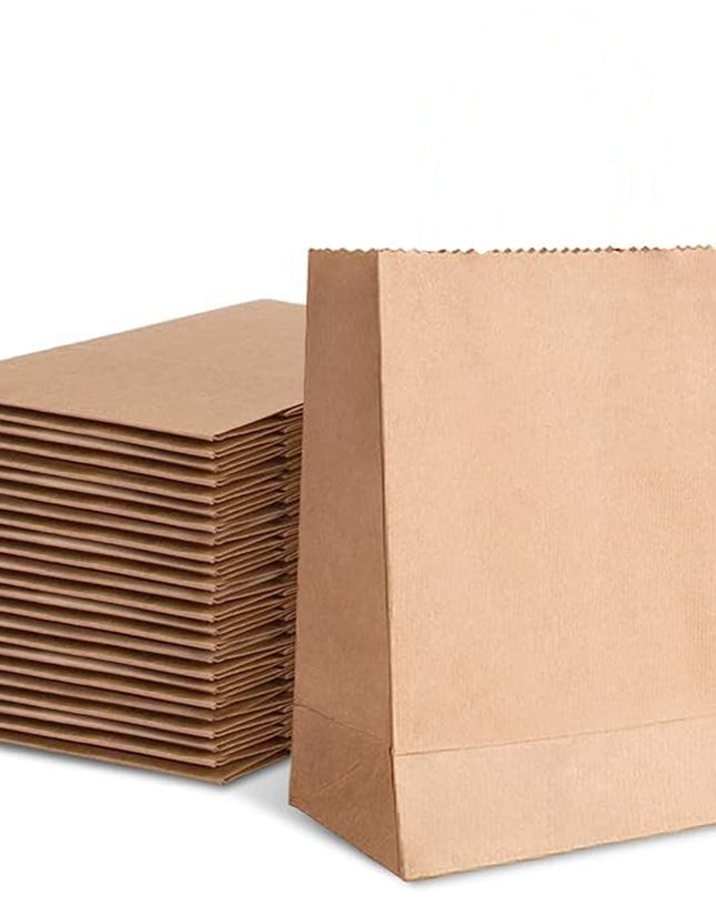 Food-Grade Brown Square Bottom Paper Envalopes | Khaana Packaging