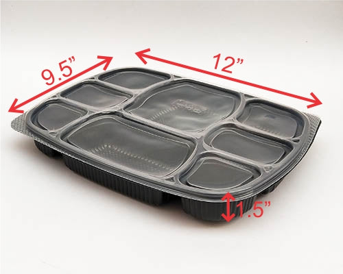 Microwave Safe Meal Tray with Lid  Compartments | Khaana Packaging