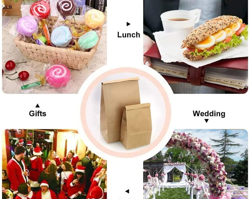 Food-Grade Brown Square Bottom Paper Envalopes | Khaana Packaging