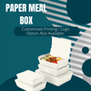 Biodegradable White Paper Lunch Boxes | Khaana Packaging