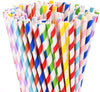 Khaana Biodegradable Rainbow Paper Straws | Eco-Friendly, Durable & Compostable Drinking Straws