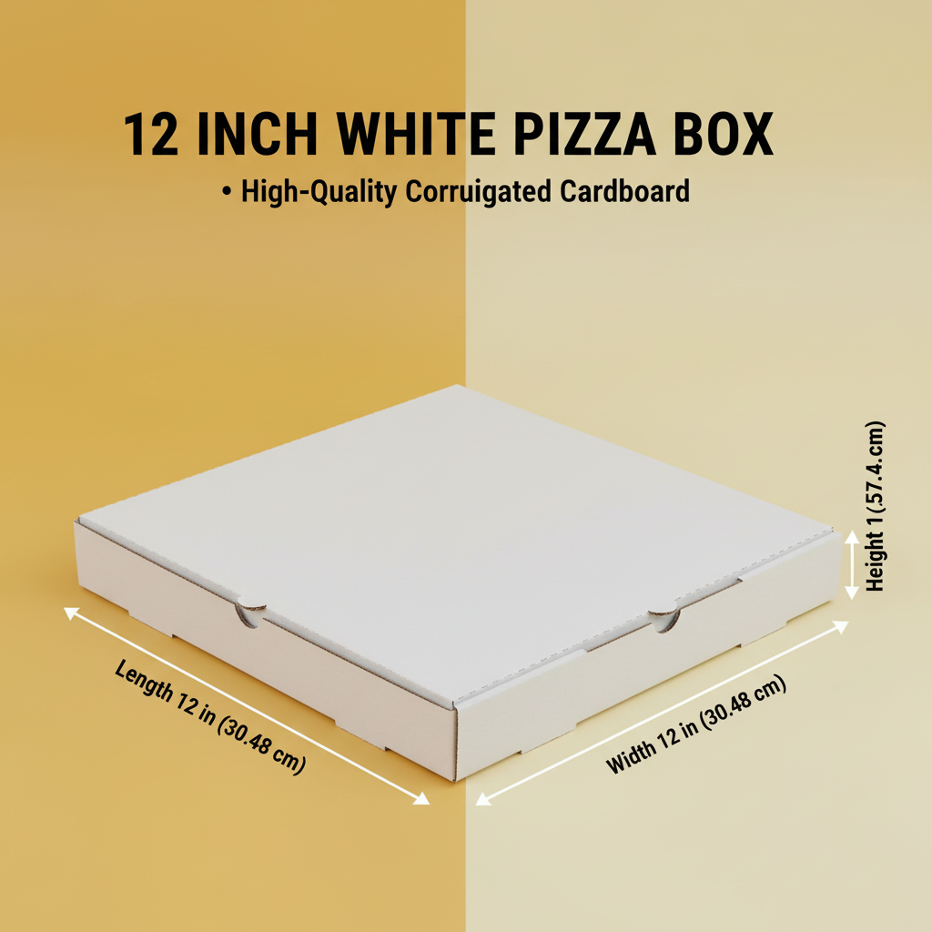 Corrugated White Pizza Box | Khaana Packaging