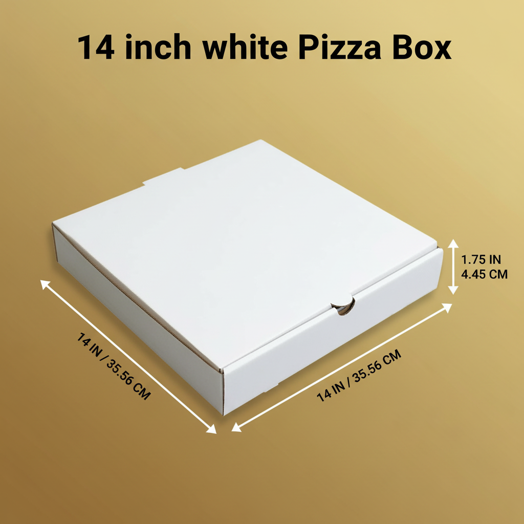Corrugated White Pizza Box | Khaana Packaging