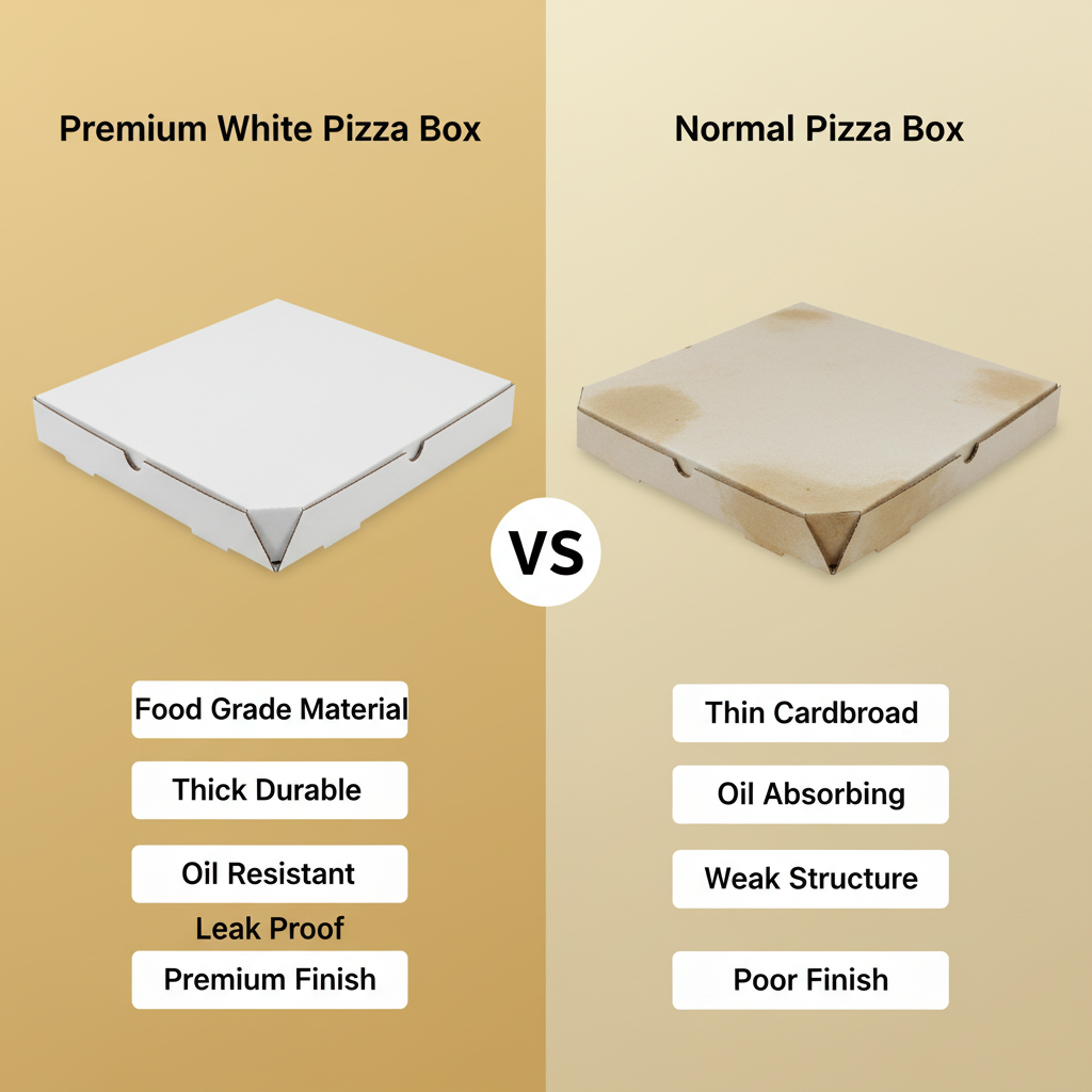 Corrugated White Pizza Box | Khaana Packaging