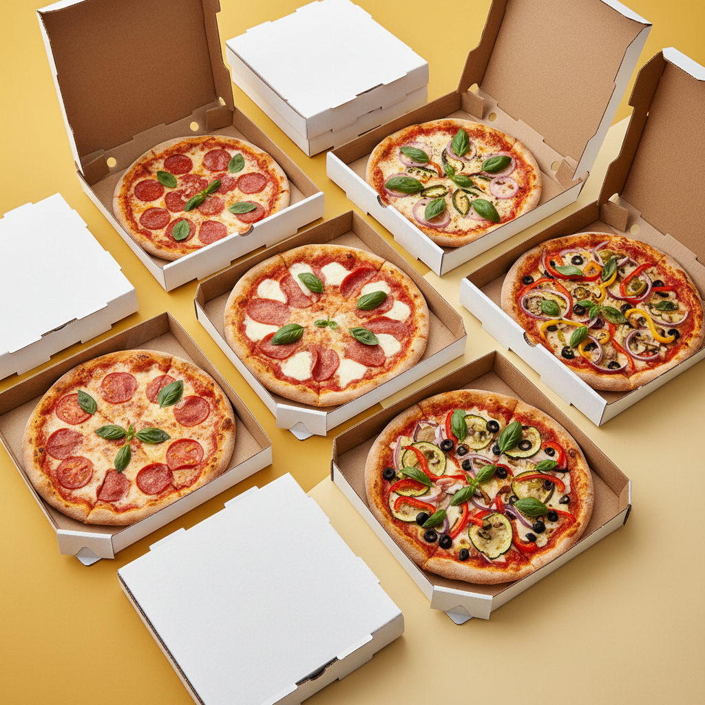 Corrugated White Pizza Box | Khaana Packaging
