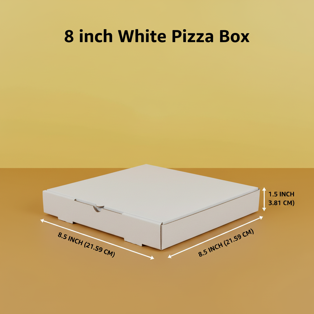 Corrugated White Pizza Box | Khaana Packaging