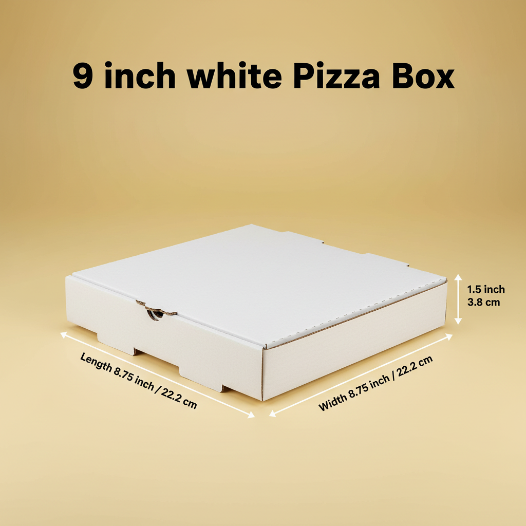 Corrugated White Pizza Box | Khaana Packaging