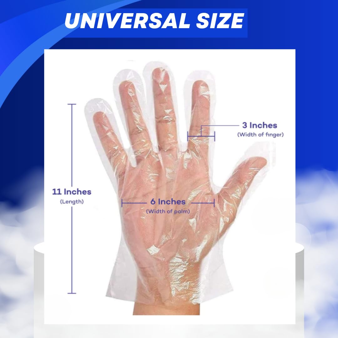 Disposable PP Gloves – 100% Compostable & Transparent | Khaana Packaging