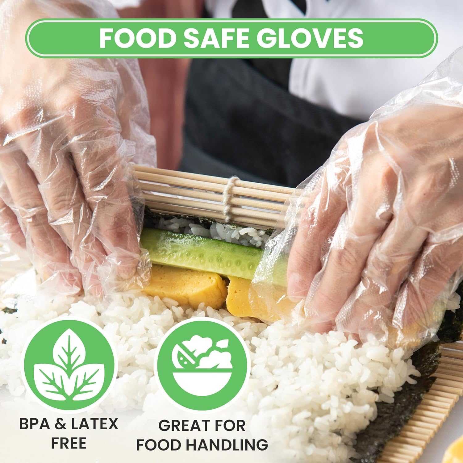 Disposable PP Gloves – 100% Compostable & Transparent | Khaana Packaging