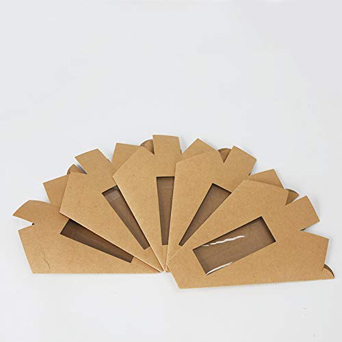 Disposable Kraft Sandwich Wedge Box with Window | Khaana Packaging