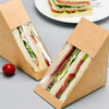 Disposable Kraft Sandwich Wedge Box with Window | Khaana Packaging