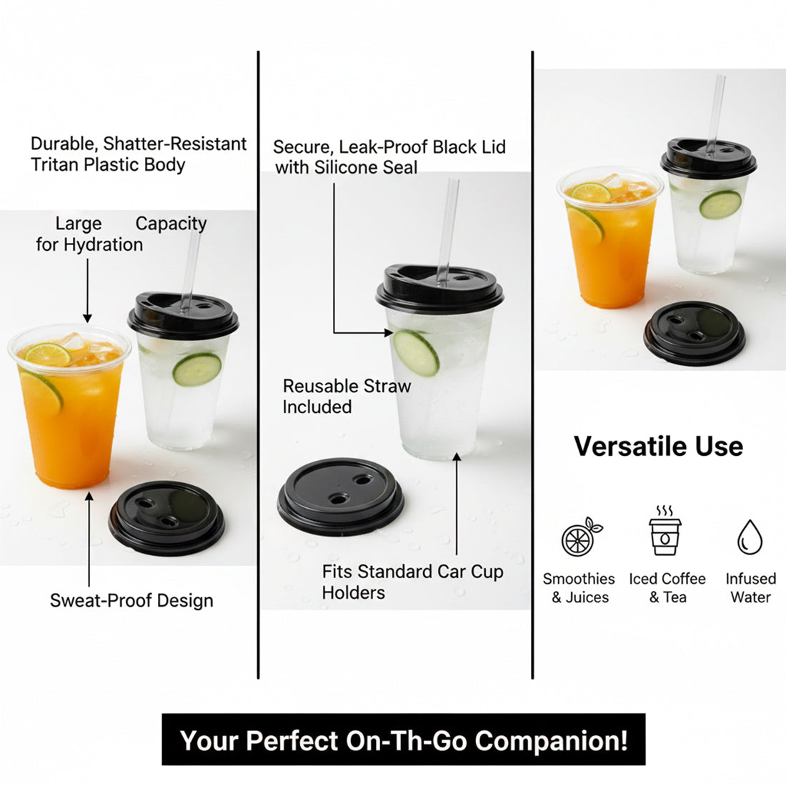 Sipper Mugâ€“ Khaana Mocktail Glass with Lid | Khaana Packaging