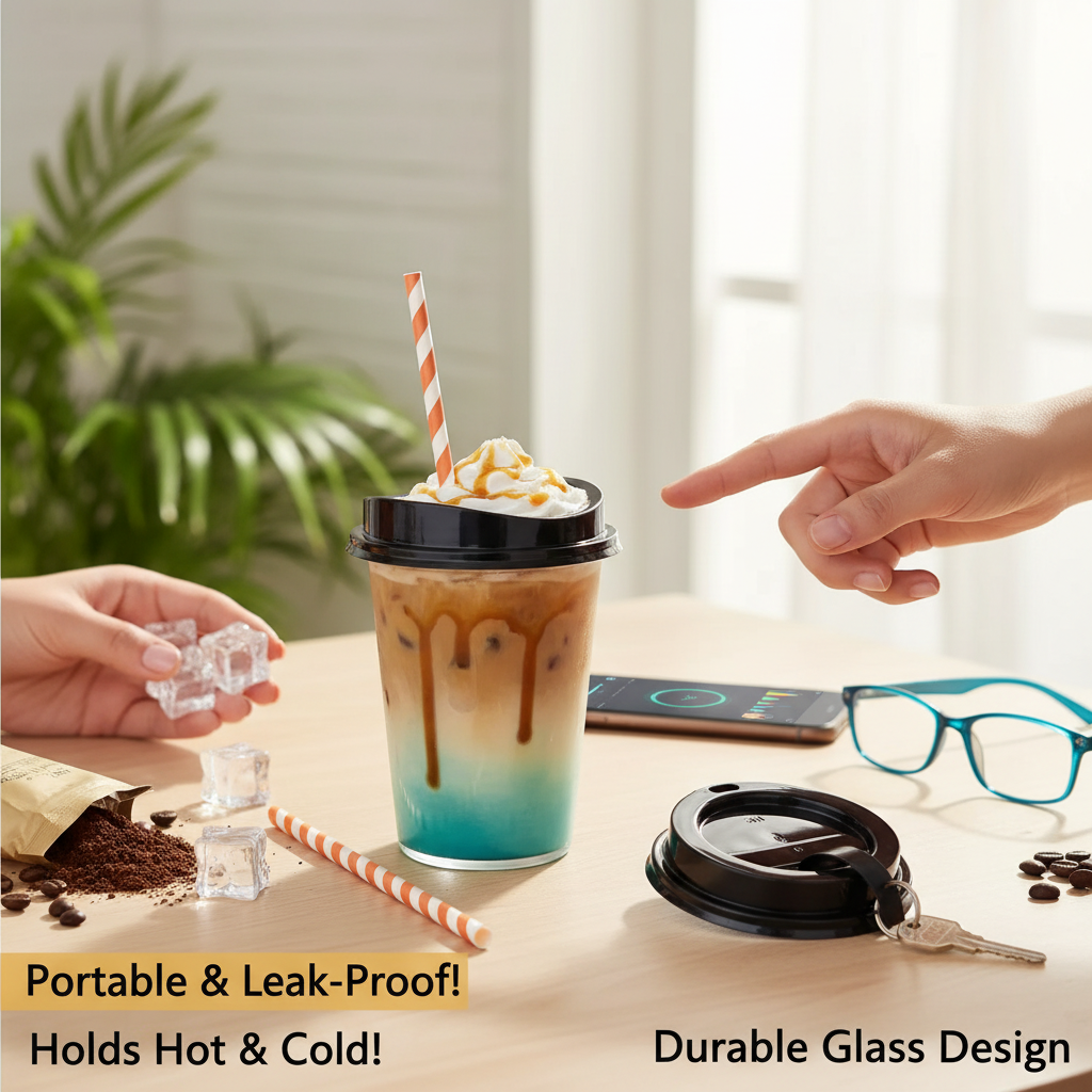 Sipper Mugâ€“ Khaana Mocktail Glass with Lid | Khaana Packaging